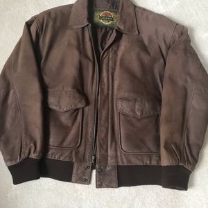 Mens suede leather bomber jacket